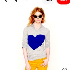 J crew tippi fine - kit wool heart sweater